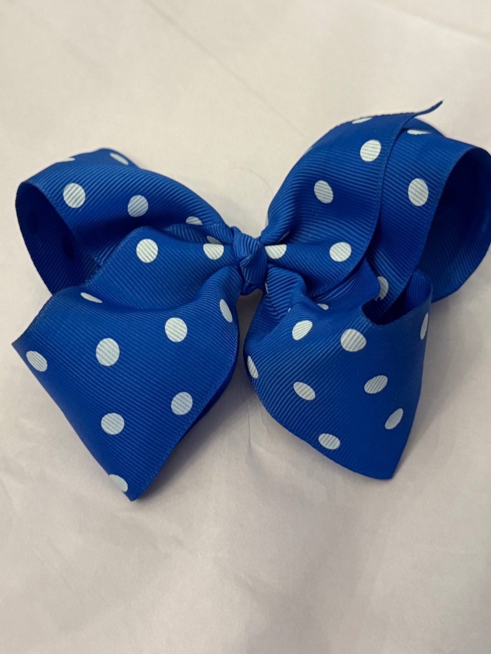 Royal Blue & White Polka Dot Grosgrain